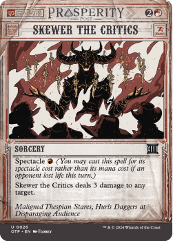 Skewer the Critics (SHOWCASE) single card from Magic the Gathering
