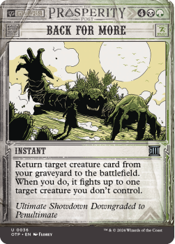 Back for More (SHOWCASE) single card from Magic the Gathering