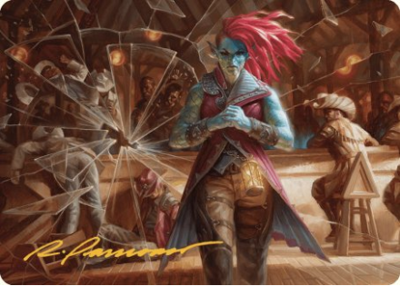 Obeka, Splitter of Seconds Art Card (GOLD SIGNATURE) single card from Magic the Gathering