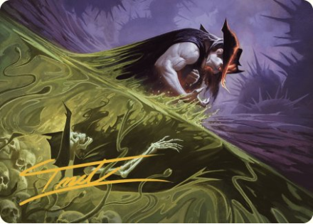 Pillage the Bog Art Card (GOLD SIGNATURE) single card from Magic the Gathering