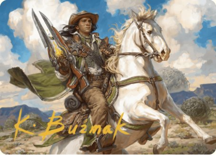 Wylie Duke, Atiin Hero Art Card (GOLD SIGNATURE) single card from Magic the Gathering