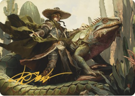 Outcaster Trailblazer Art Card (GOLD SIGNATURE) single card from Magic the Gathering