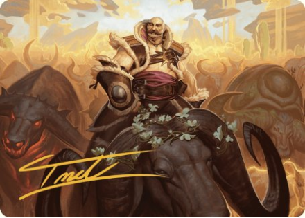 Bruse Tarl, Roving Rancher Art Card (GOLD SIGNATURE) single card from Magic the Gathering