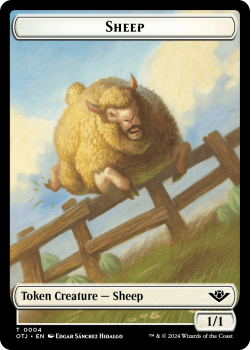 SheepToken single card from Magic the Gathering