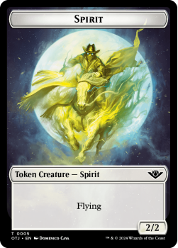 Spirit Token single card from Magic the Gathering
