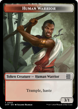 Human Warrior // Plot (Helper) Token single card from Magic the Gathering