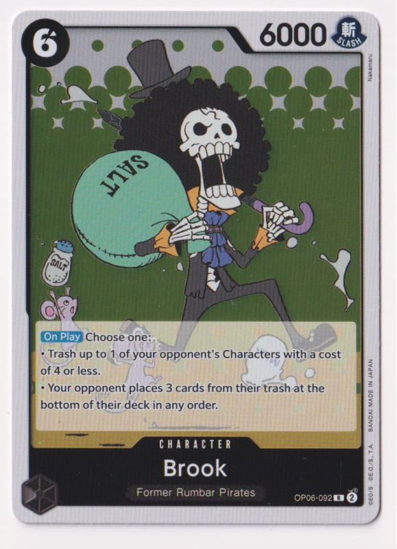 Brook Red Card Brook : OP06-092 WINGS OF THE CAPTAIN - One Piece Single Card