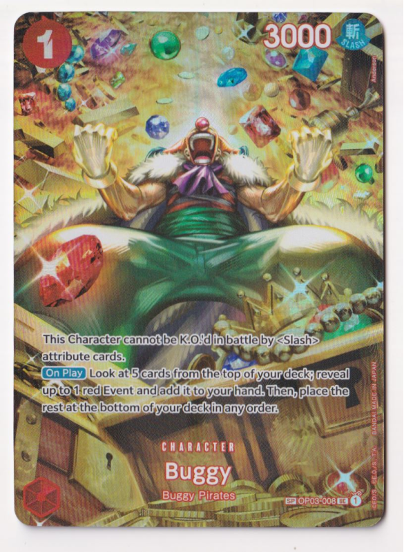 Buggy: OP03-008 WINGS OF THE CAPTAIN - One Piece Single Card Buggy: OP03-008 WINGS OF THE CAPTAIN - One Piece Single Card