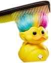 Official Trolls Rainbow Troll (Yellow with Rainbow Hair) TUBBZ Cosplaying Duck Collectable - Image 3