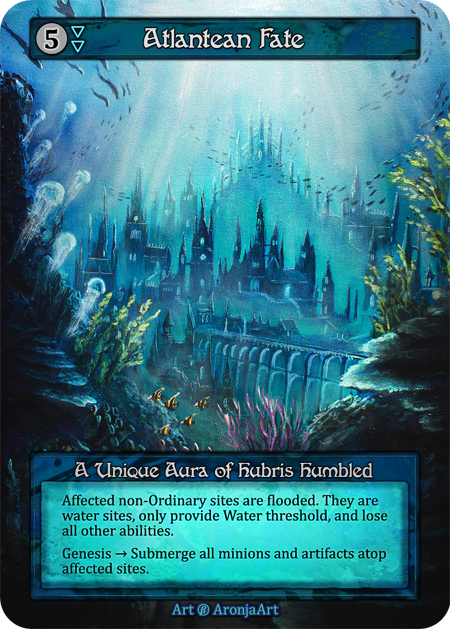 Atlantean Fate β Foil Sorcery TCG Atlantean Fate (FOIL) : BETA - Sorcery: Contested Realm Single Card