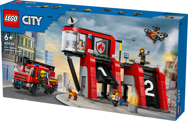 Fire Station with Fire Truck LEGO 60414 Chaos Cards