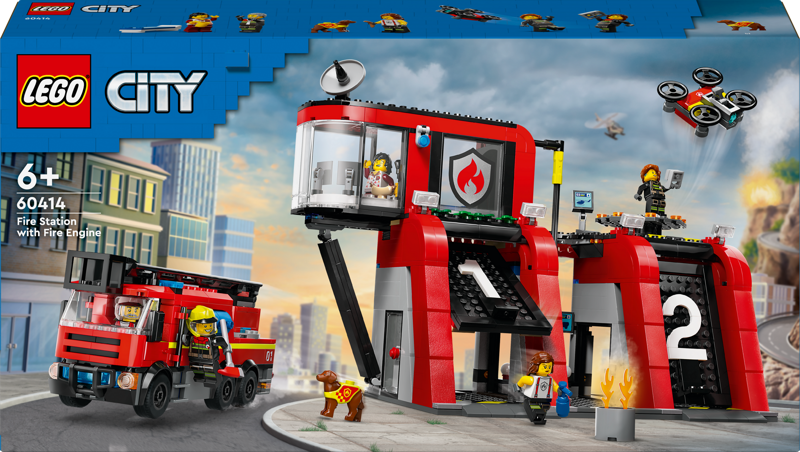 Fire Station with Fire Truck LEGO 60414 Chaos Cards
