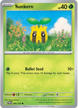 Sunkern single card from Pokemon