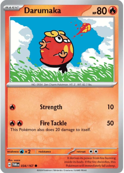 Darumaka single card from Pokemon