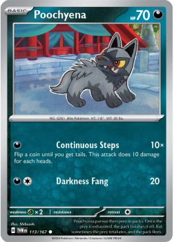 Poochyena single card from Pokemon