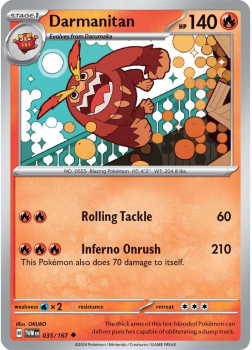 Darmanitan single card from Pokemon