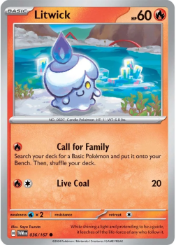Litwick single card from Pokemon