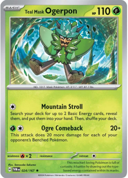 Teal Mask Ogerpon single card from Pokemon