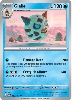 Glalie single card from Pokemon