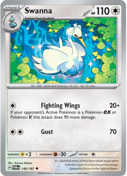 Swanna single card from Pokemon