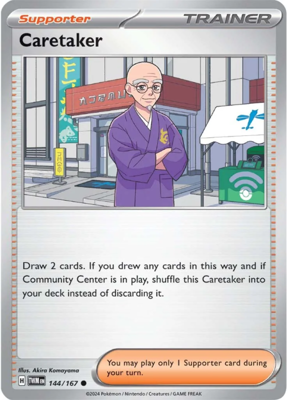Caretaker : SCARLET AND VIOLET - TWILIGHT MASQUERADE 144/167 - Pokemon Single Card Caretaker : SCARLET AND VIOLET - TWILIGHT MASQUERADE 144/167 - Pokemon Single Card