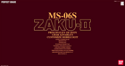 MS-06s Zaku II Char Aznable's Customize Mobile Suit Perfect Grade Model Kit