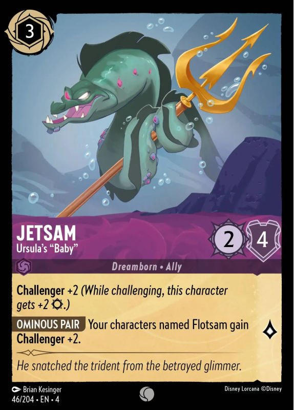 Jetsam - Ursula's "Baby" (FOIL) : 046/204 URSULAS RETURN - Disney Lorcana Single Card Jetsam - Ursula's "Baby" (FOIL) : 046/204 URSULAS RETURN - Disney Lorcana Single Card