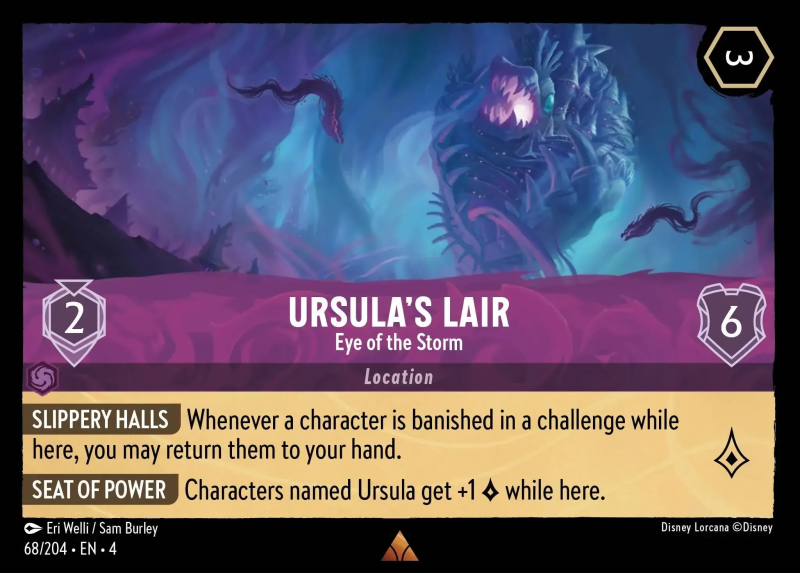 Ursula's Lair - Eye of the Storm (FOIL) : 068/204 URSULAS RETURN - Disney  Lorcana Single Card