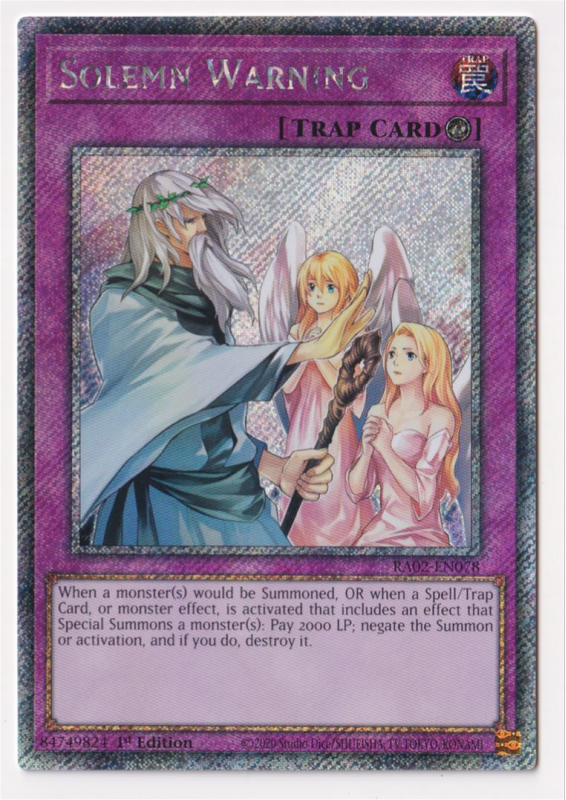 yugioh card solemn warning Why was Judgement Banned? In 1 minute! #yugiohmasterduel #yugioh #yugiohtcg #banlist 25th Anniversary Rarity Collection II Solemn Warning (UTR) - Duelist