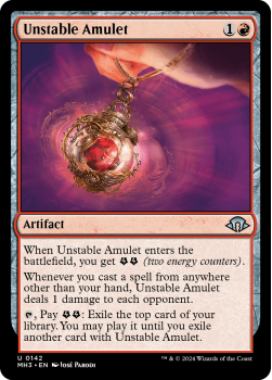 Unstable Amulet single card from Magic the Gathering