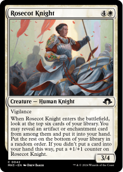 Rosecot Knight single card from Magic the Gathering
