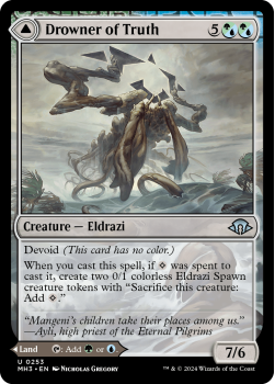 Drowner of Truth // Drowned Jungle single card from Magic the Gathering
