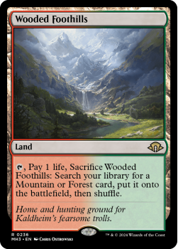 Wooded Foothills single card from Magic the Gathering