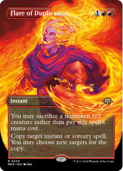 Flare of Duplication (BORDERLESS) single card from Magic the Gathering