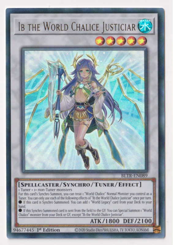 Ib the World Chalice Justiciar (Ultra Rare) : BLTR-EN089 - Yu-Gi-Oh! Single Card Ib the World Chalice Justiciar (Ultra Rare) : BLTR-EN089 - Yu-Gi-Oh! Single Card