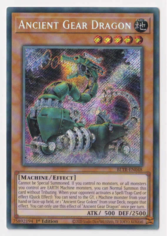 Ancient Gear Dragon (Secret Rare) : BLTR-EN048 - Yu-Gi-Oh! Single Card Ancient Gear Dragon (Secret Rare) : BLTR-EN048 - Yu-Gi-Oh! Single Card