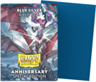 Dragon Shield Blue Silver Dual Matte Sleeves - Standard Size (100 Sleeves)