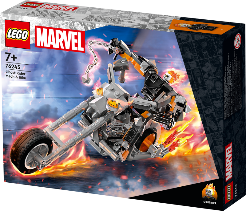 Ghost Rider Set LEGO 76245 Marvel Ghost Rider Mech & Bike Buildable Toy