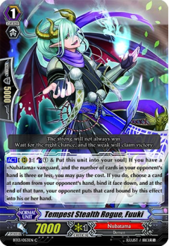 Tempest Stealth Rogue, Fuuki single card from Cardfight!! Vanguard
