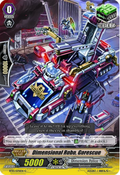 Dimensional Robo, Gorescue single card from Cardfight!! Vanguard