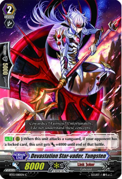 Devastation Star-vader, Tungsten single card from Cardfight!! Vanguard
