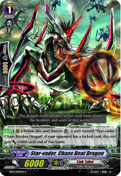 Star-vader, Chaos Beat Dragon single card from Cardfight!! Vanguard