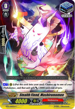 Stealth Fiend, Mashiromomen single card from Cardfight!! Vanguard