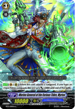 Marine General of the Furious Tides, Myrtus single card from Cardfight!! Vanguard