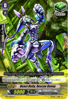 Beast Deity, Rescue Bunny single card from Cardfight!! Vanguard