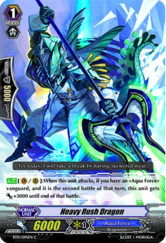Heavy Rush Dragon single card from Cardfight!! Vanguard