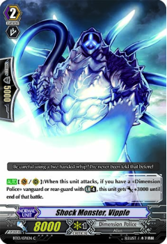 Shock Monster, Vipple single card from Cardfight!! Vanguard