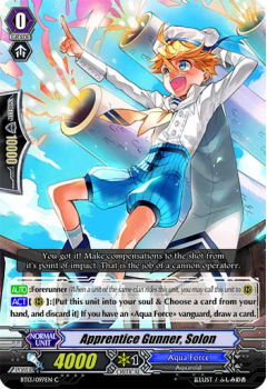 Apprentice Gunner, Solon single card from Cardfight!! Vanguard