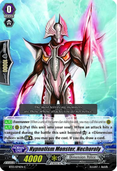 Hypnotism Monster, Nechoroly single card from Cardfight!! Vanguard