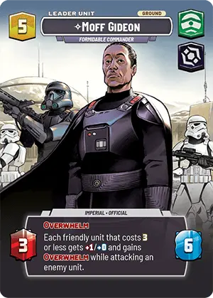 その他 STAR WARS UNLIMITED Moff Gideon Showcase SHD] Showcase Moff Gideon Formattable Commander : r